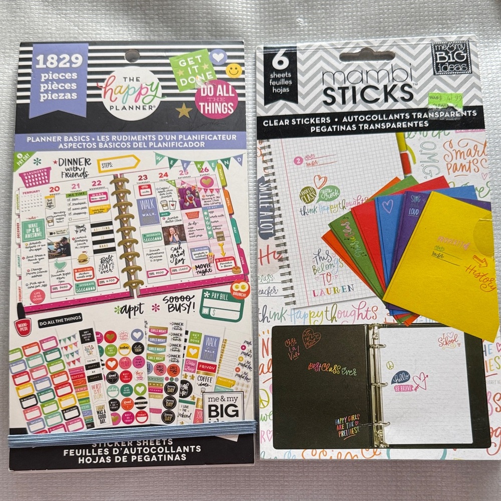 4 Happy Planner, Mambi sticker Books